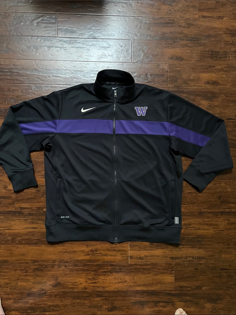Nike University of Washington Men’s Purple & Black Track Jacket Size 3XL